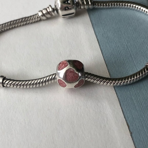 💕3/$85 “I Love You Hearts” PANDORA 925 Pink Charm - Picture 4 of 14
